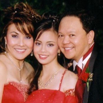 Picture of Anna Maria Perez de Tagle with her father Archie Perez de Tagle and her mother, Evelyn Enriquez.